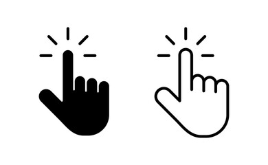 Obraz premium Hand cursor icon vector for web and mobile app. cursor sign and symbol. hand cursor icon clik