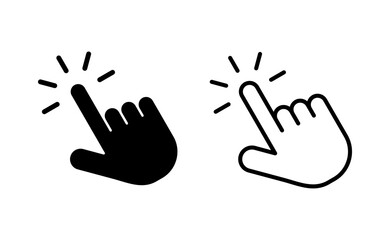 Hand click icon vector for web and mobile app. pointer sign and symbol. hand cursor icon