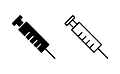 Syringe icon vector for web and mobile app. injection sign and symbol. vaccine icon