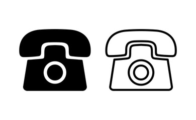 Telephone icon vector for web and mobile app. phone sign and symbol