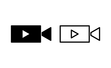 Video icon vector for web and mobile app. video camera sign and symbol. movie sign. cinema