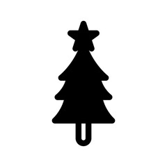 Christmas Tree Icon Vector Symbol Design Illustration