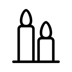 Candles Icon Vector Symbol Design Illustration