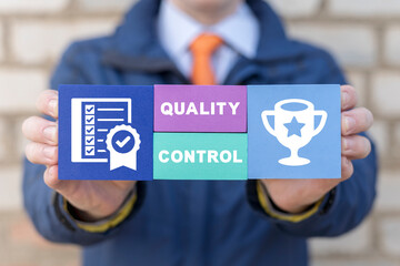 Concept of quality control. Quality Assurance Internet Business Technology Standards.