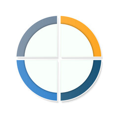 Basic infographic with 4 steps, process or options.