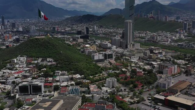 Panor&aacute;mica a&eacute;rea de Monterrey, M&eacute;xico