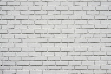Fototapeta na wymiar White Brick Wall ass Background or Wallpaper