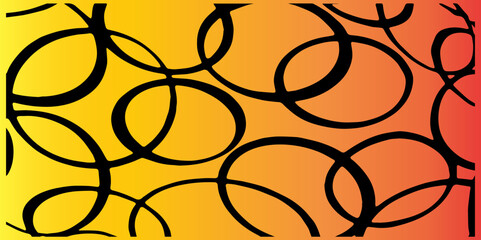 vector illustration background wallpaper abstract seamless ellipse circle oval black and yellow orange gradient