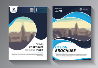 Business abstract vector template. Brochure design, cover modern layout, annual report, poster, flyer in A4 with colorful triangles, geometric shapes for tech, science, market with light background