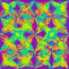 Psychedelic supernova pattern with star-shaped explosion