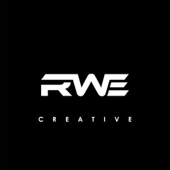 RWE Letter Initial Logo Design Template Vector Illustration