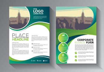 Business abstract vector template. Brochure design, cover modern layout, annual report, poster, flyer in A4 with colorful triangles, geometric shapes for tech, science, market with light background