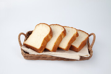 厚切り 山型食パン 白背景