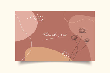 Thanks you card template design collection