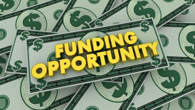 Funding Opportunity Announcement FOA Money Funds Grant Open Available 3d Animation
