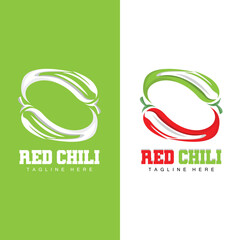 Red Chili Logo, Hot Chili Peppers Vector, Chili Garden House Illustration, Company Product Brand Illustration