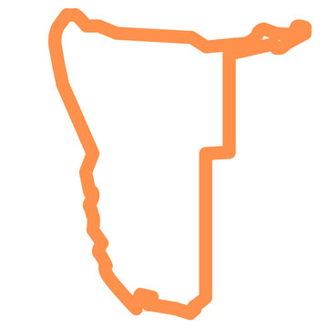 recommend clip art: map namibia nations line icon