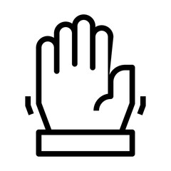 Fototapeta premium simple body part line icon on isolated background