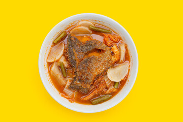 Sour Soup with Tilapia and Mixed Vegetables