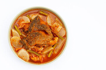 Sour Soup with Tilapia and Mixed Vegetables