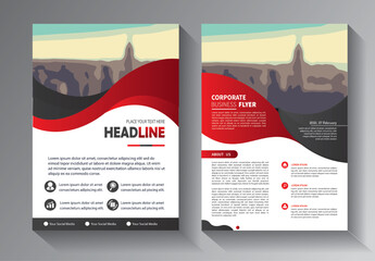 template. Brochure design, cover modern layout, annual report, poster, flyer in A4 with colorful triangles, geometric shapes for tech, science, market with light background