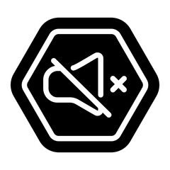 Obraz premium silent glyph icon
