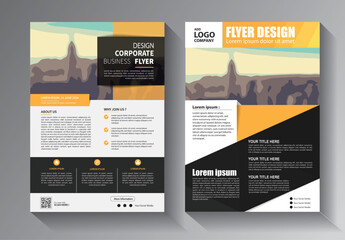 template. Brochure design, cover modern layout, annual report, poster, flyer in A4 with colorful triangles, geometric shapes for tech, science, market with light background