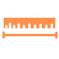meter measure ruler length measurement icon