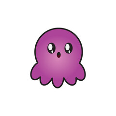 bubble octopus illustration vector cartoon.