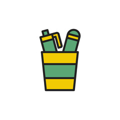 Pencil or Pen Stand Icon