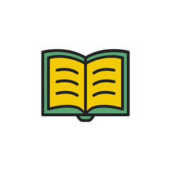 Open Book Icon Vector Image