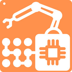 machine learning artificial intelligence ai robot automation robotics robotic arm icon