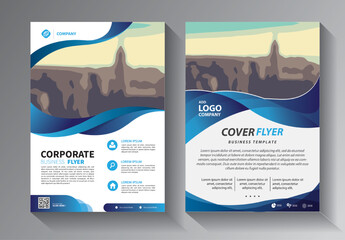 Brochure design, cover modern layout, annual report, poster, flyer in A4 with colorful triangles, geometric shapes for tech, science, market with light background