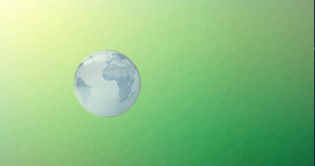 Image of globe on green background