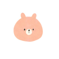 Naklejka premium 水彩画 かわいいウサギの顔アイコン 手描きイラスト素材