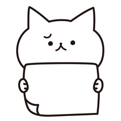 色加工ok　ねこ素材No.178 メッセージ_困った