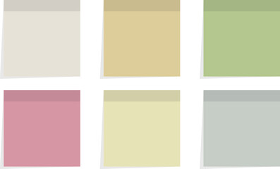 Obraz premium set of sticky notes papers colored post note vector illustrations