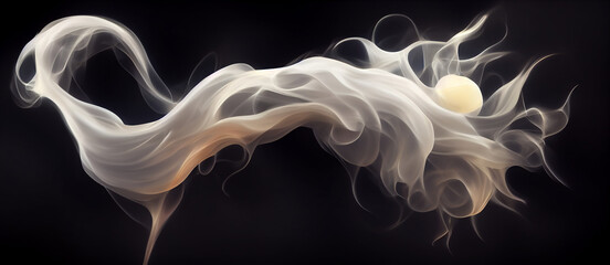 white smoke with black background