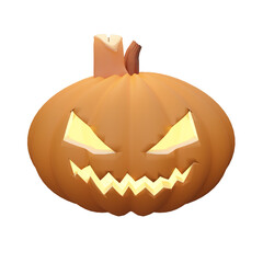 Halloween. 3d render. 3d objects. Pumpkins set for the Halloween holiday.