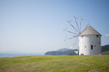 小豆島オリーブ公園　ギリシャ風車