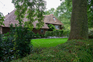 Giethoorn Netherlands Venice of the North old farmhouse in the village