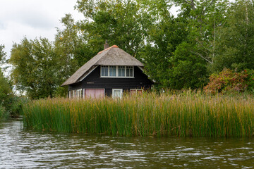 Giethoorn Netherlands Venice of the North along te Weeribben Wieden