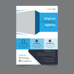 Business flyer design corporate flyer template geometric shape poster design brochure gradient abstract magazine background space for photo