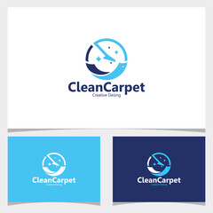 Clean carpet logo icon vector isolated