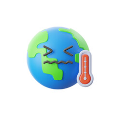 Climate Change 3d Icon, 3d Icon Render,