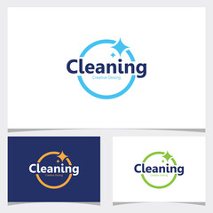 Cleaning logo icon vector isolated