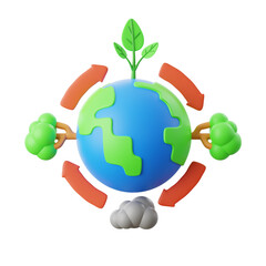 Climate Change 3d Icon, 3d Icon Render,