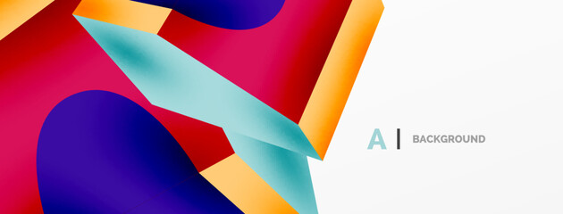 Abstract background - 3d abstract shape. Wallpaper for concept of AI technology, blockchain, communication, 5G, science, business