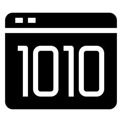 Icon Binary Cloud With Style Glyph