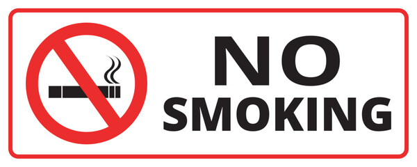 No Smoking Sign Vector Illustration